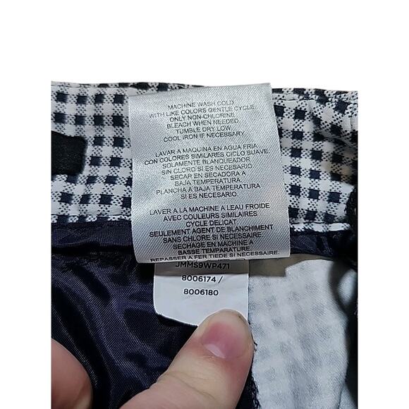 Jones New York Grace Ankle Dress Pants Womens 8 Gingham Check Plaid Black White - Picture 9 of 9